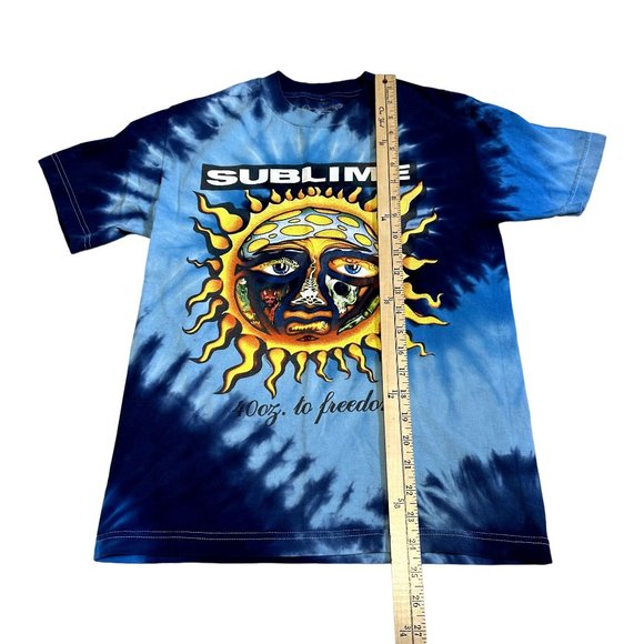 SUBLIME 40 oz To Freedom Blue Tie Dye T Shirt 420 by Sublime Size SMALL - Picture 5 of 8